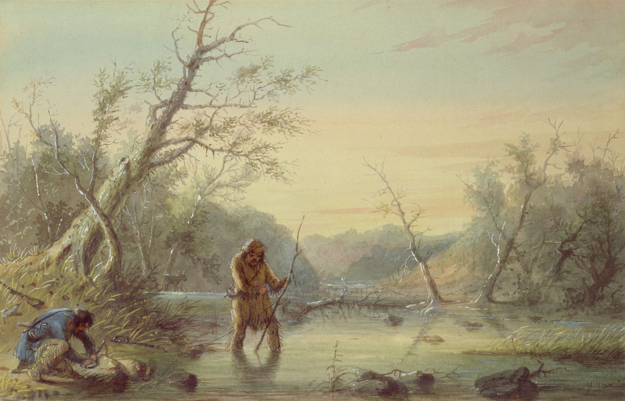 Csapdába ejtő hód, 1858 alkotó: Alfred Jacob Miller