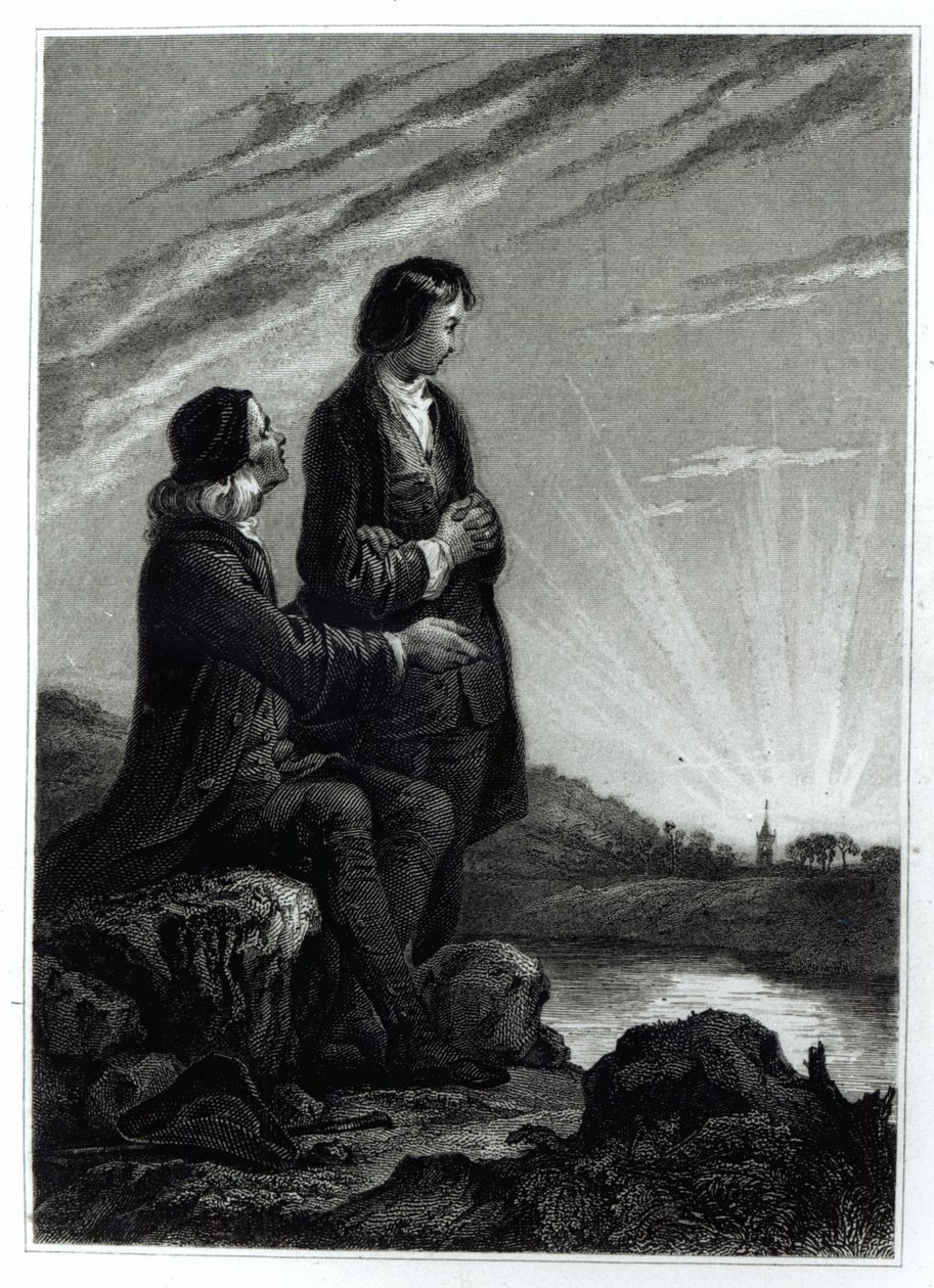 Illusztráció Jean-Jacques Rousseau (1712-78) „Emile” című művéhez alkotó: Alfred Johannot