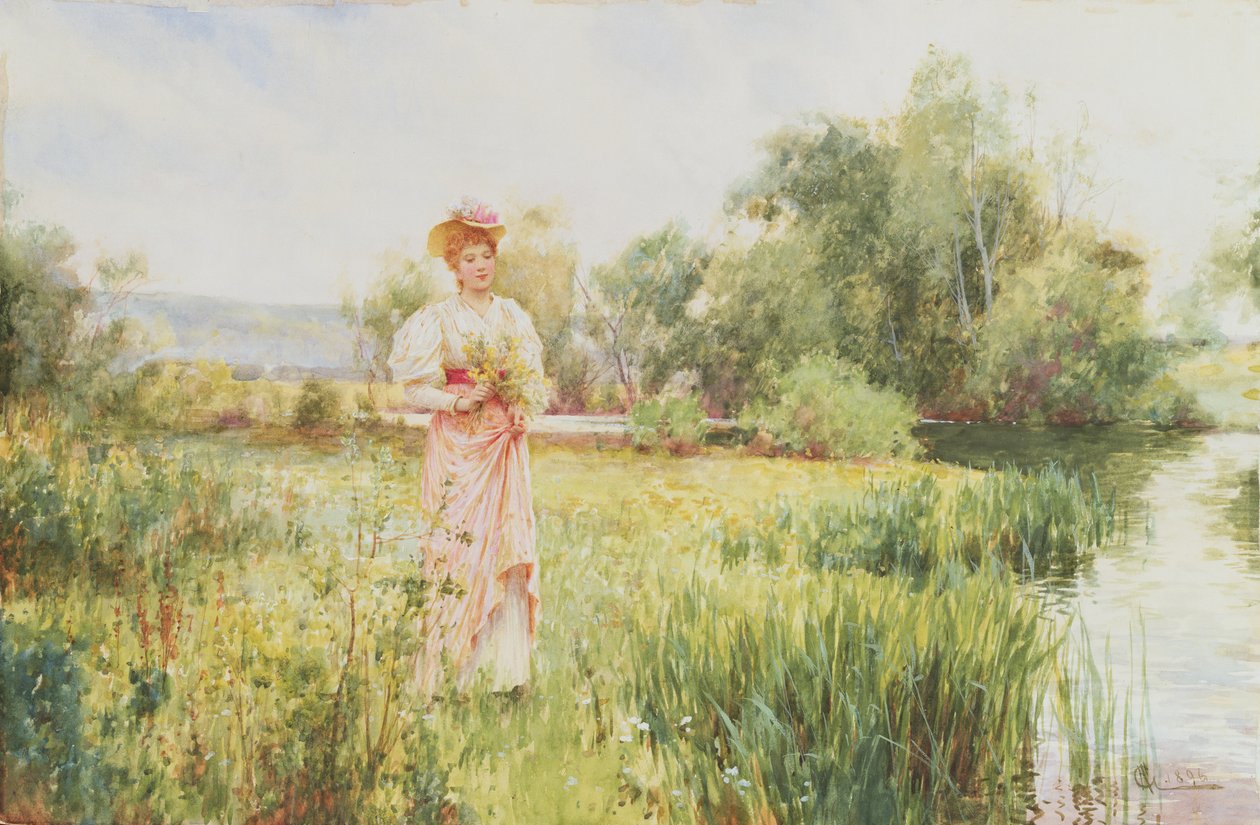 A folyó mellett, 1896 alkotó: Alfred, Jr. Glendening