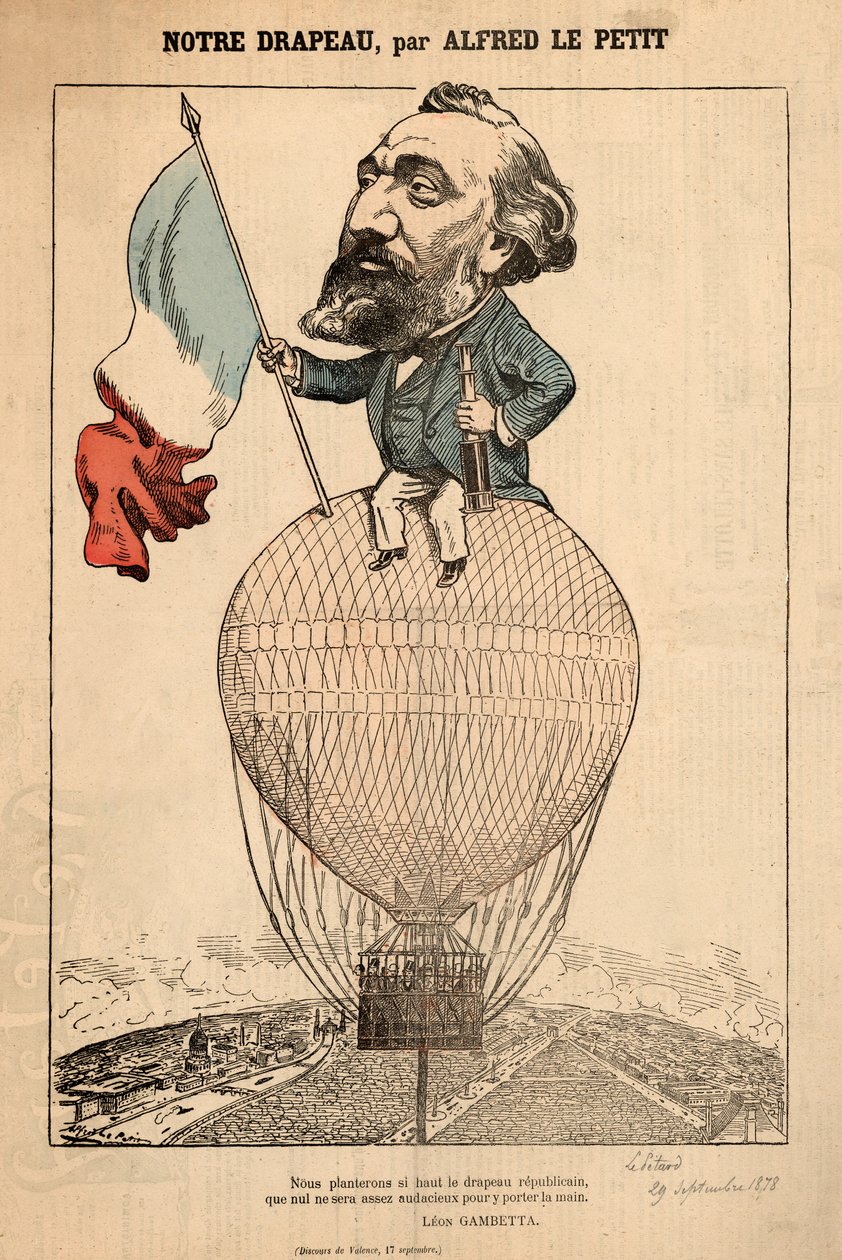 Notre Drapeau, a Le Petardból, 1878. szeptember 29. alkotó: Alfred Le Petit