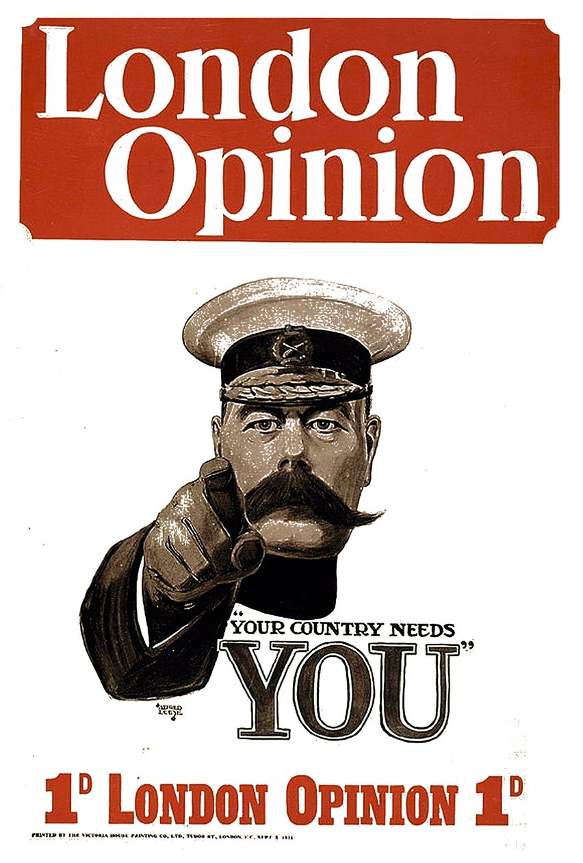 Az Ön országának szüksége van rád, a London Opinion plakátja, 1914 (lásd még: 699126) alkotó: Alfred Leete
