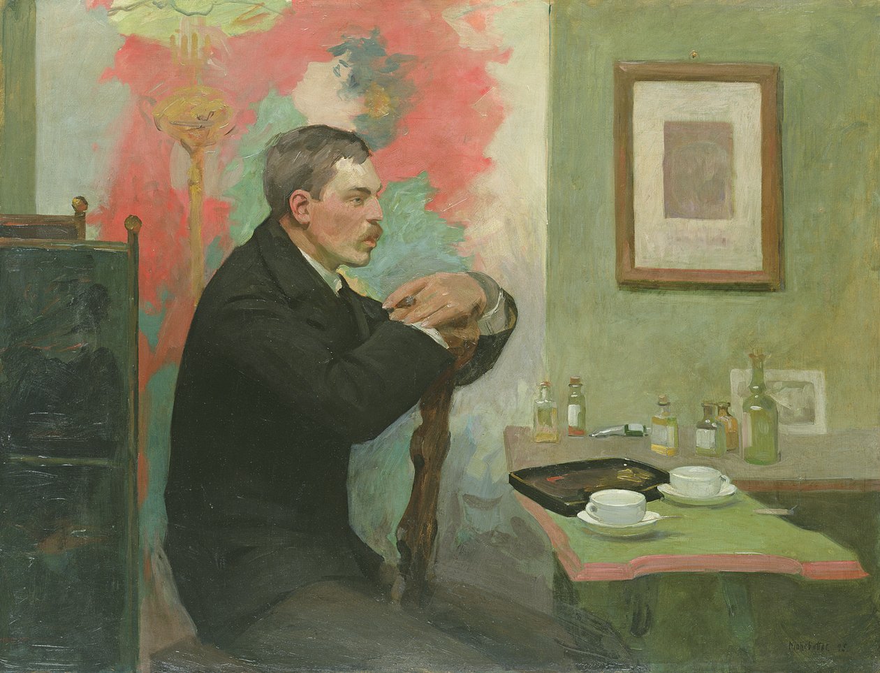 Julius Wohlers festő műtermében, 1895 alkotó: Alfred Mohrbutter