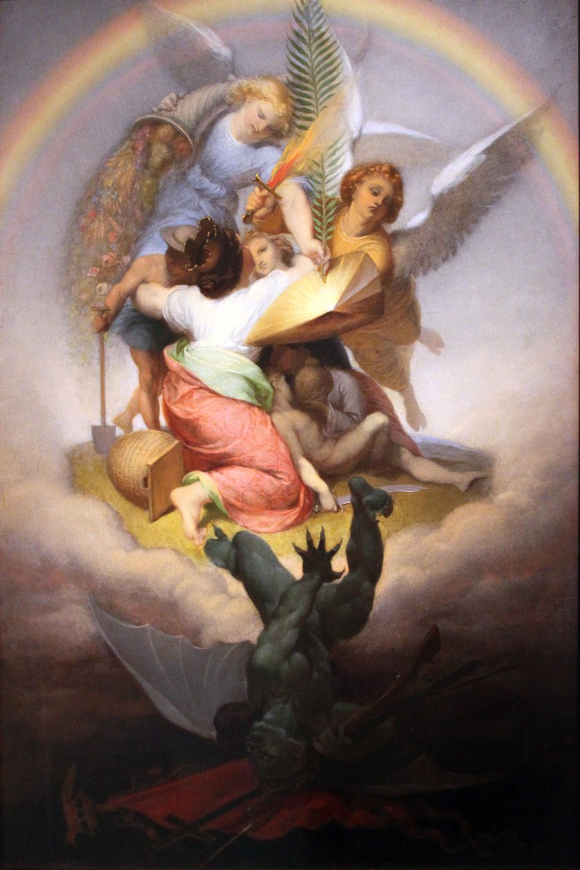 Allegória az 1848 -as forradalom leveréséről alkotó: Alfred Rethel