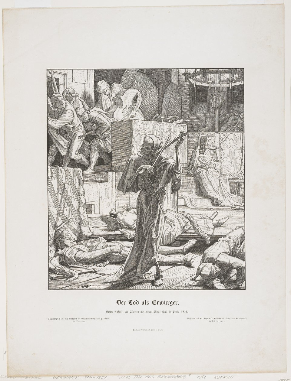 A halál mint fojtogató, 1851 alkotó: Alfred Rethel