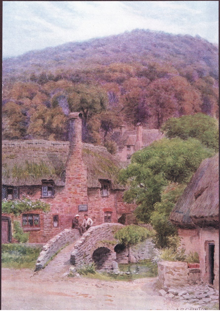 Allerford, Somerset, a The Cottages and the Village Life of Rural Englandből, amelyet a Dent & Sons Limited adott ki, 1912 alkotó: Alfred Robert Quinton