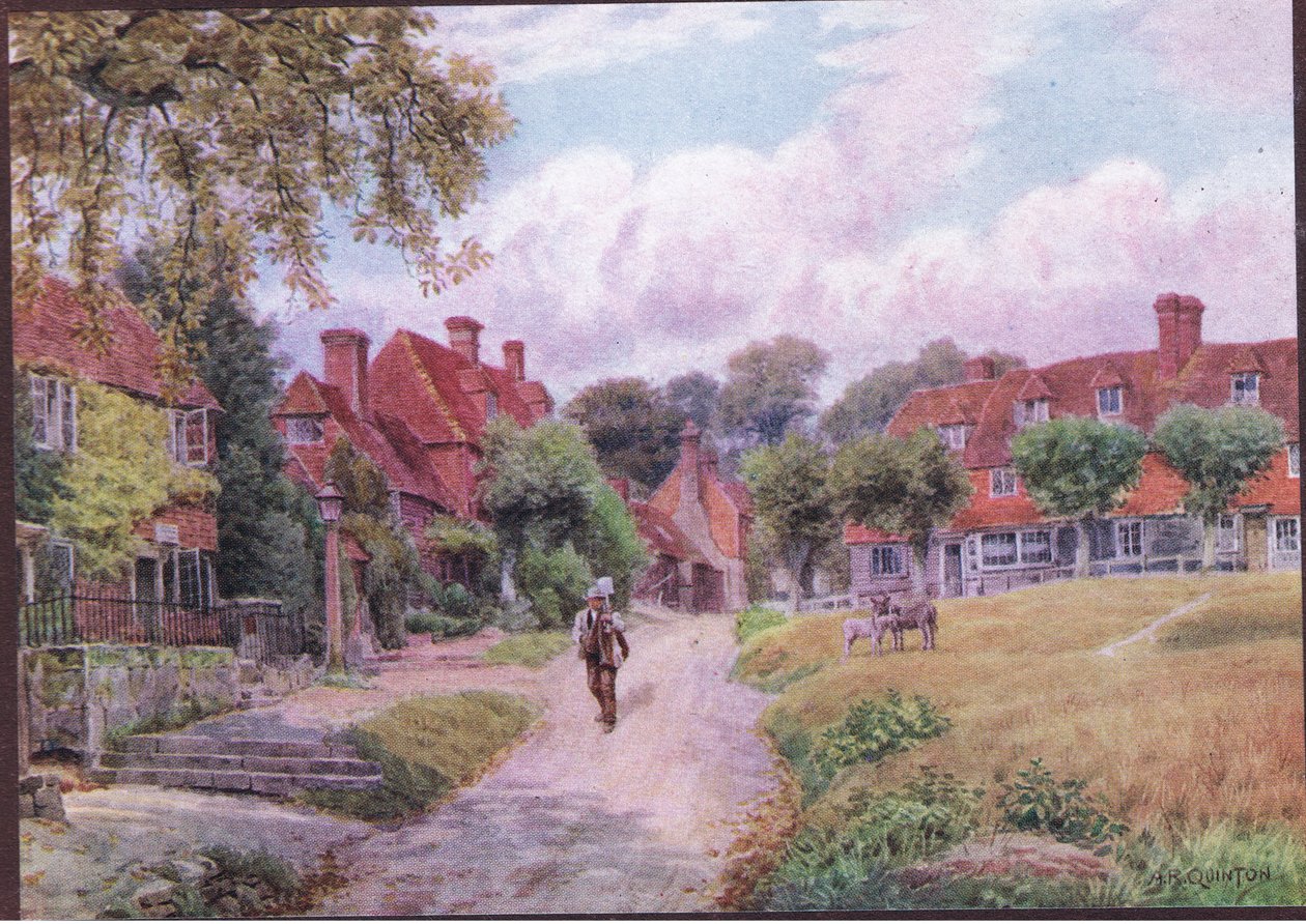 Groombridge, Kent, a The Cottages and the Village Life of Rural Englandből, amelyet a Dent & Sons Limited adott ki, 1912 alkotó: Alfred Robert Quinton
