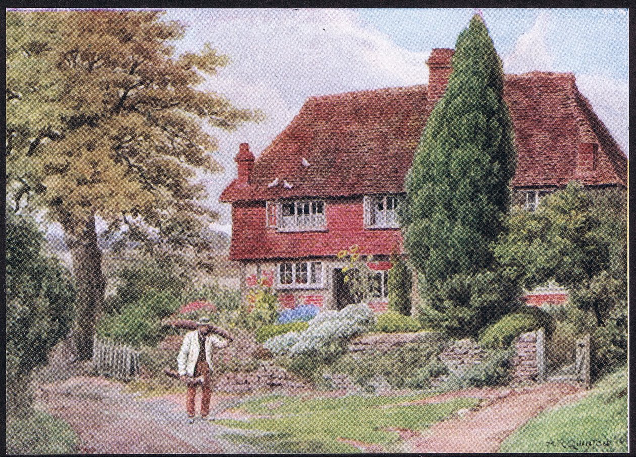 Tillington, Nr Petworth, Sussex, The Cottages and the Village Life of Rural England, a Dent & Sons Limited kiadása, 1912 alkotó: Alfred Robert Quinton