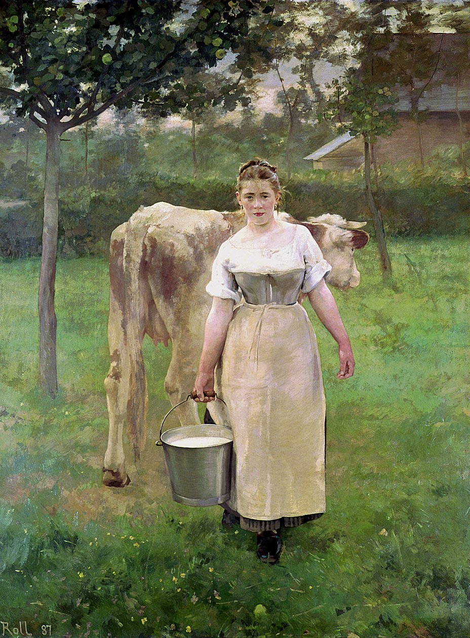Manda Lametrie, The Farm Maid, 1887 alkotó: Alfred Roll