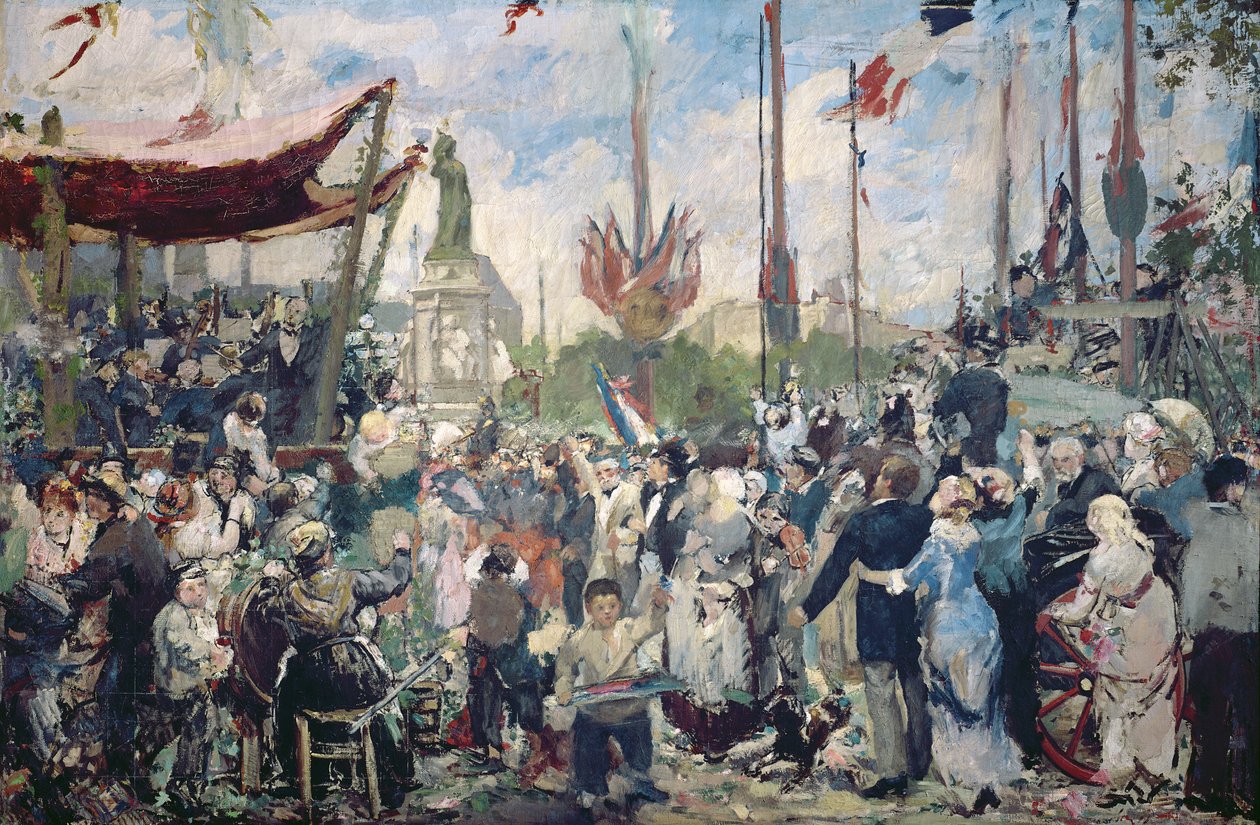 Tanulmány a „Le 14 Juillet 1880”, 1880-84 alkotó: Alfred Roll
