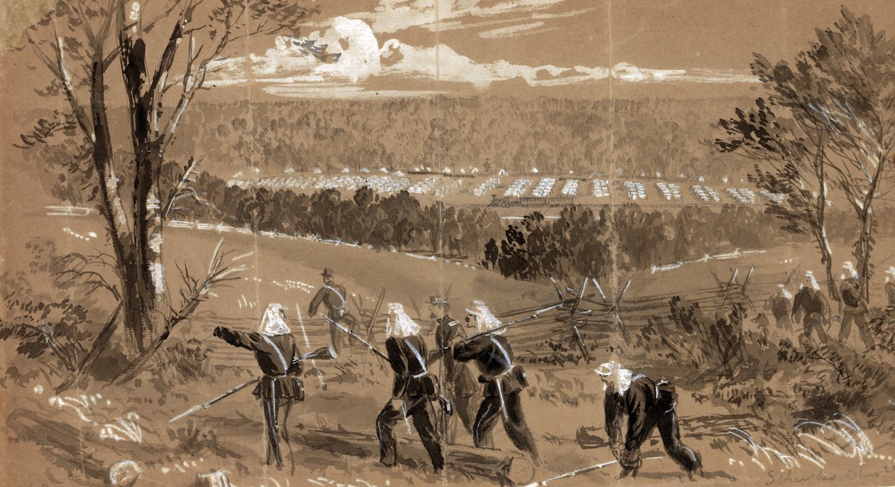 Schenks Ohio-i ezredek, 1861 alkotó: Alfred Rudolph Waud