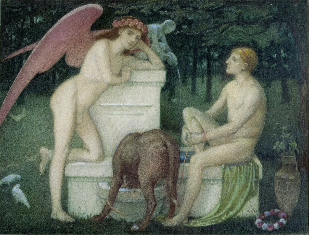 Eros és Ganymedes alkotó: Alfred Sacheverell Coke