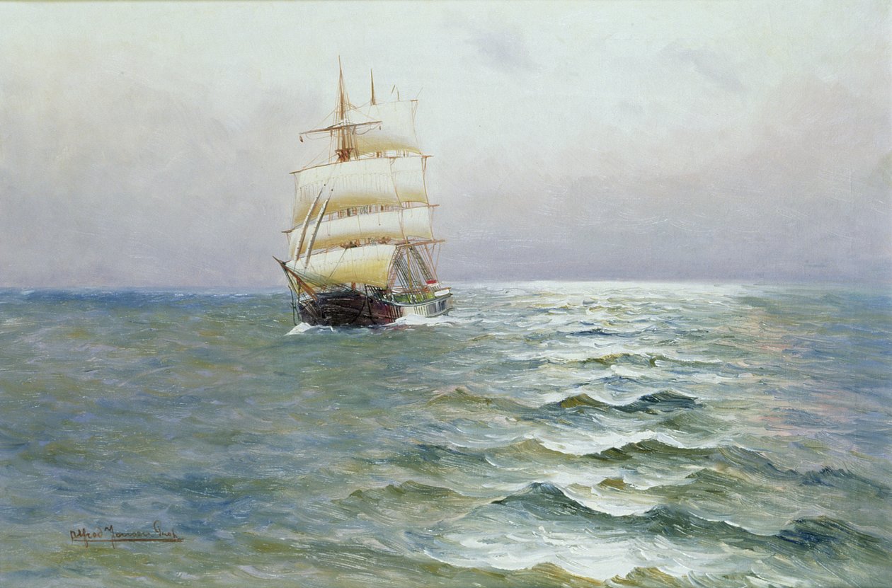 Magas hajó alkotó: Alfred Serenius Jensen