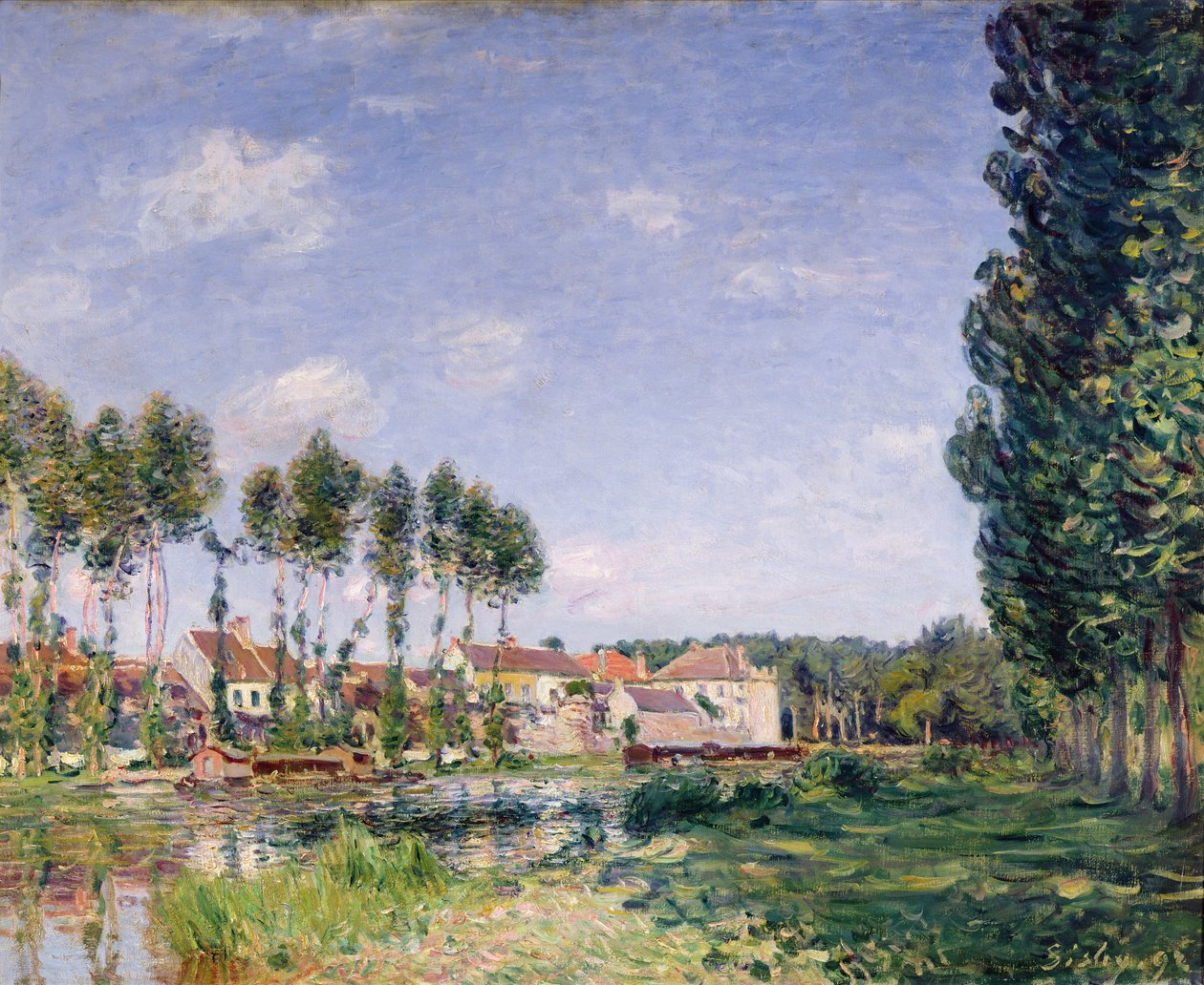 Banks of the Loing, Moret, 1892 alkotó: Alfred Sisley