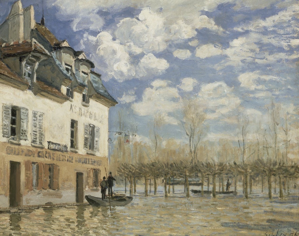 Hajó az árvízben Port Marlyban alkotó: Alfred Sisley