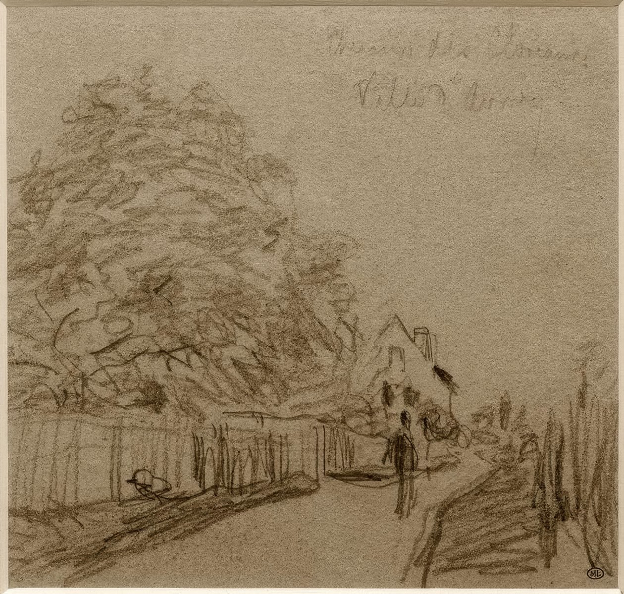 Chemin des Closeaux in Ville dAvray alkotó: Alfred Sisley