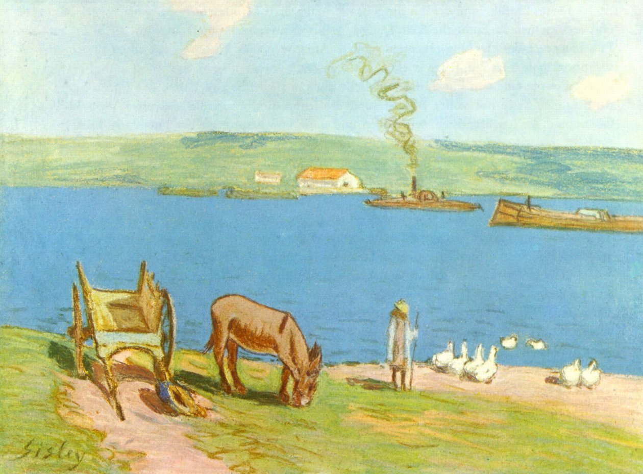 folyópart alkotó: Alfred Sisley