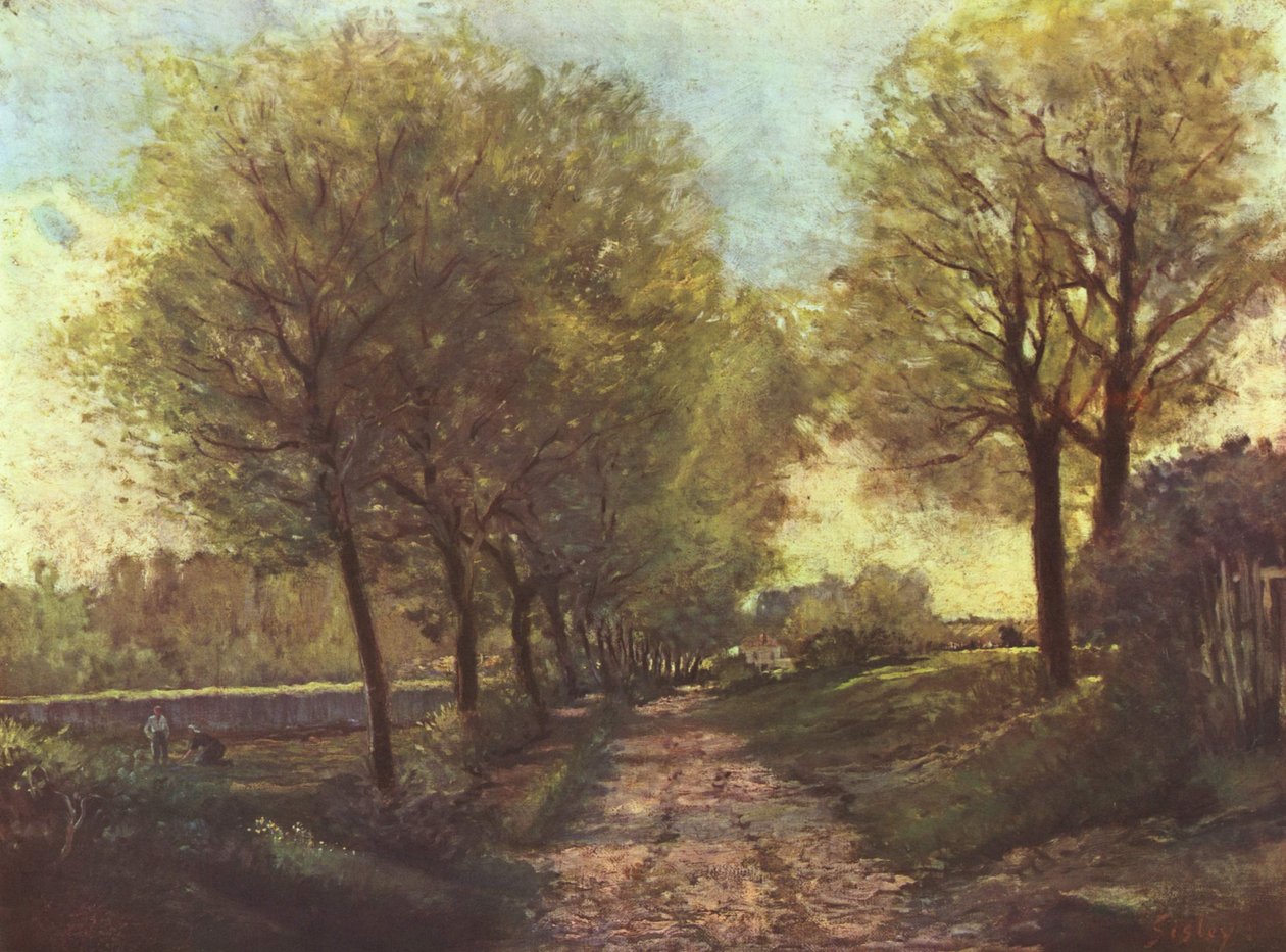 Tájkép festmény alkotó: Alfred Sisley