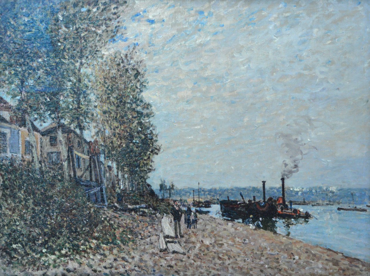 Vontatóhajó a Loingon, Saint-Mammès alkotó: Alfred Sisley