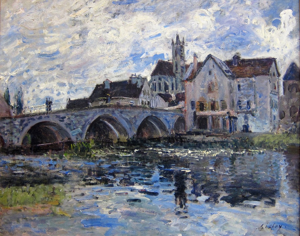 Moret hídja, aranyozó hatás alkotó: Alfred Sisley