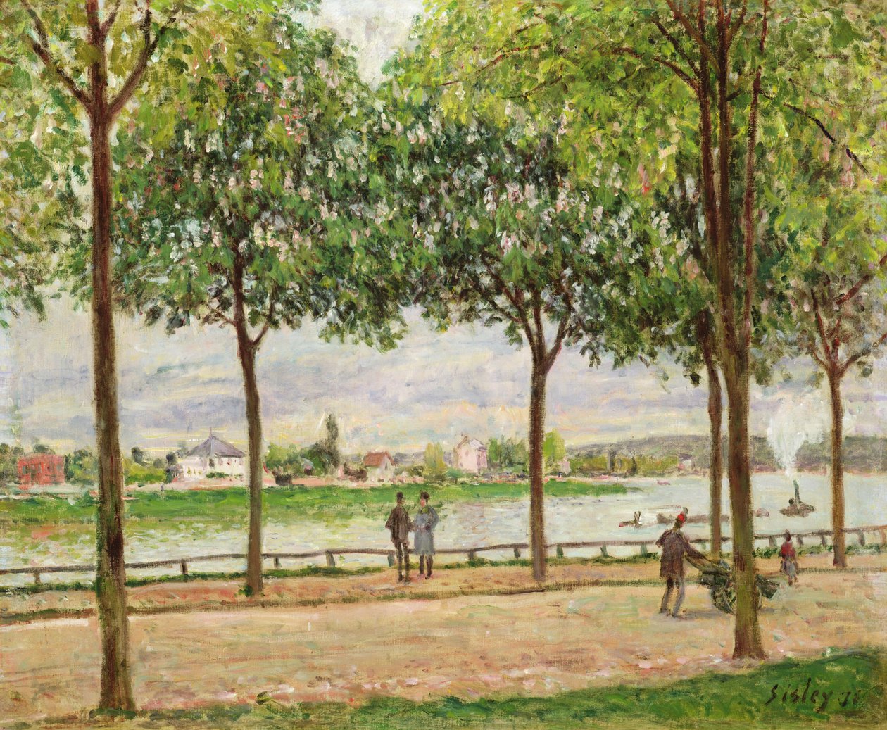A Promenade des Marronniers, St Cloud, 1878 alkotó: Alfred Sisley