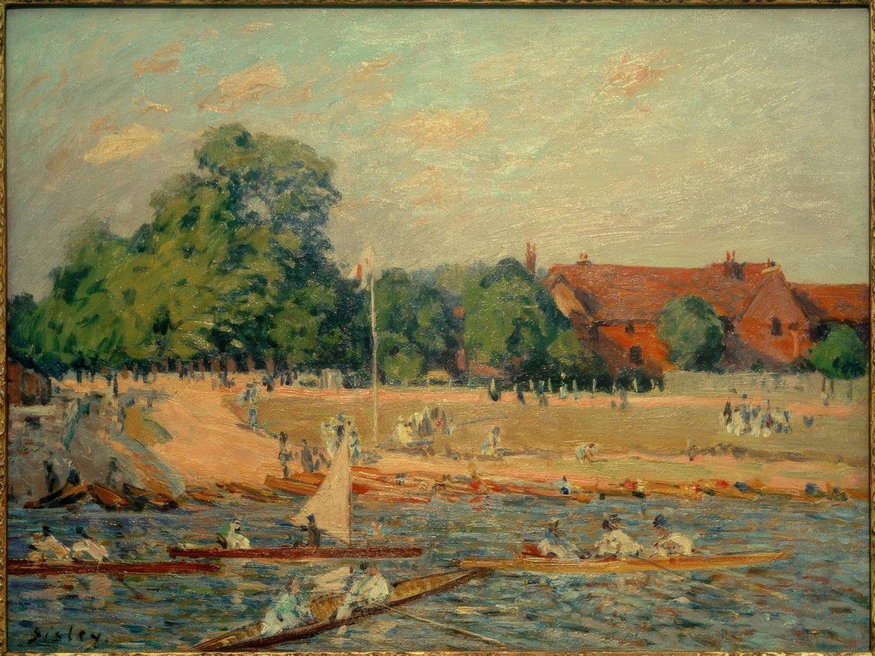 Regatták Hampton Courtban alkotó: Alfred Sisley