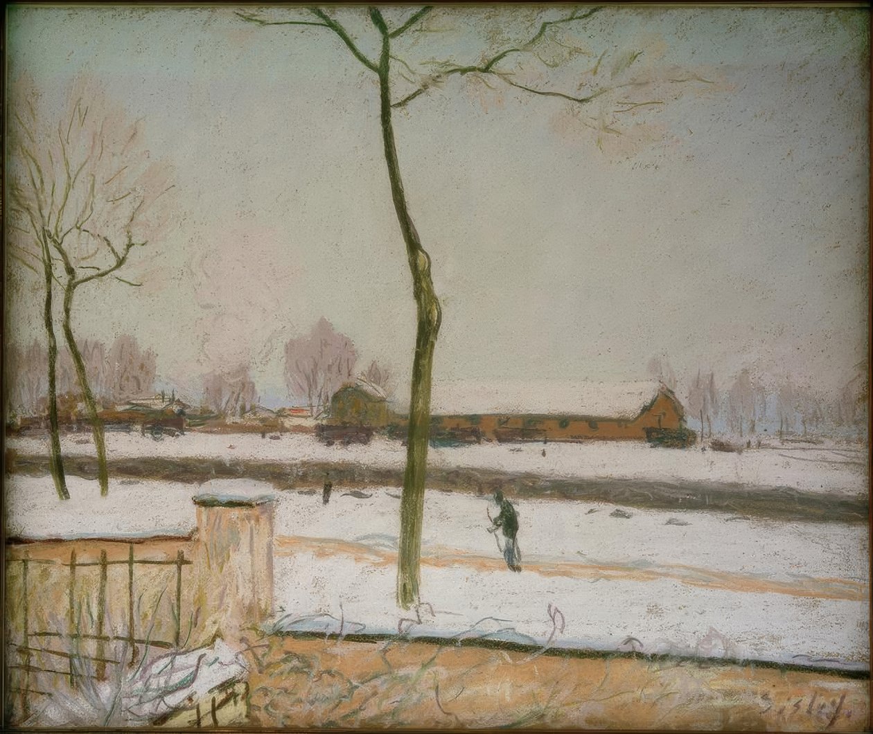 Moret - Téli táj alkotó: Alfred Sisley