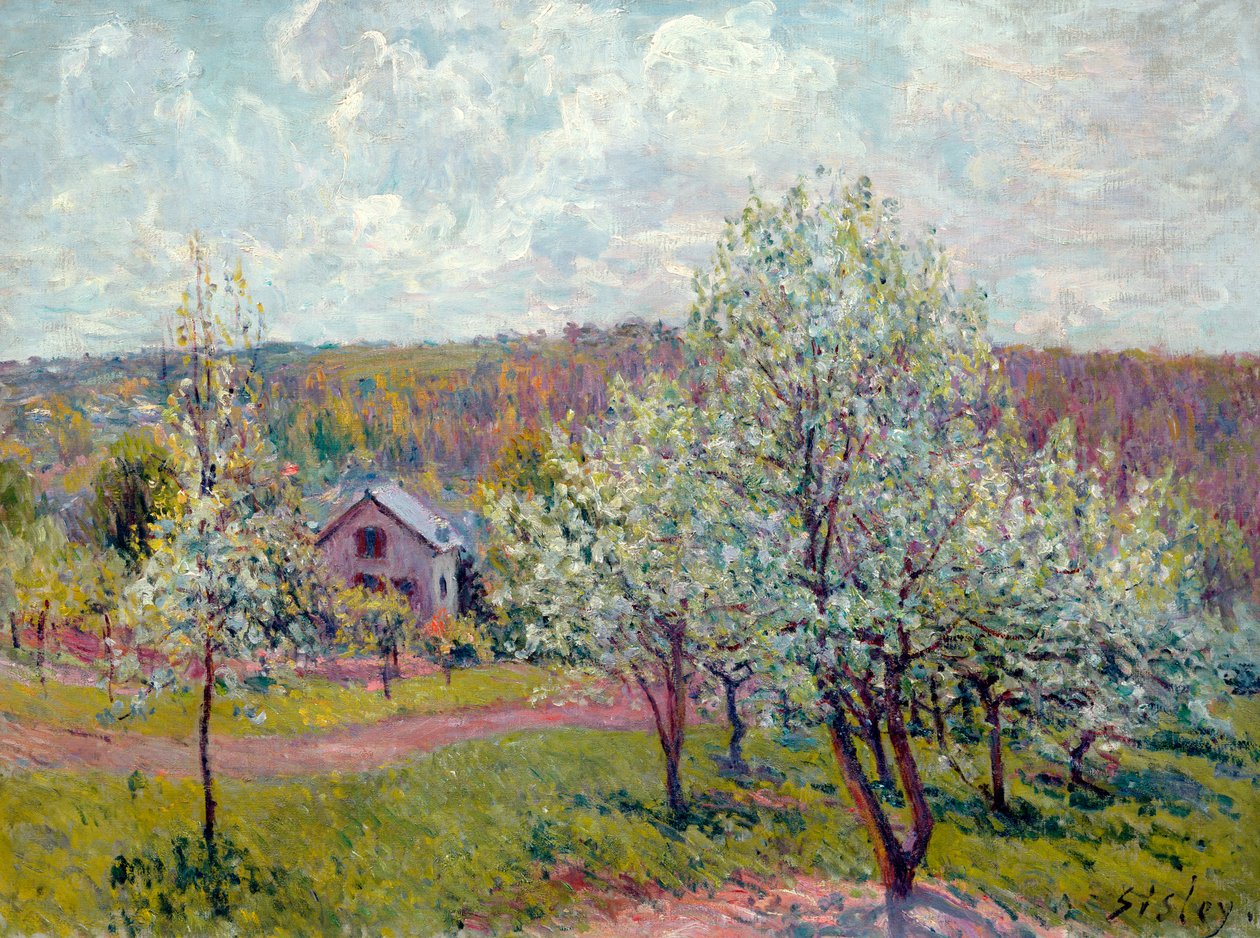 Tavasz Párizs környékén, Almavirág, 1879 alkotó: Alfred Sisley