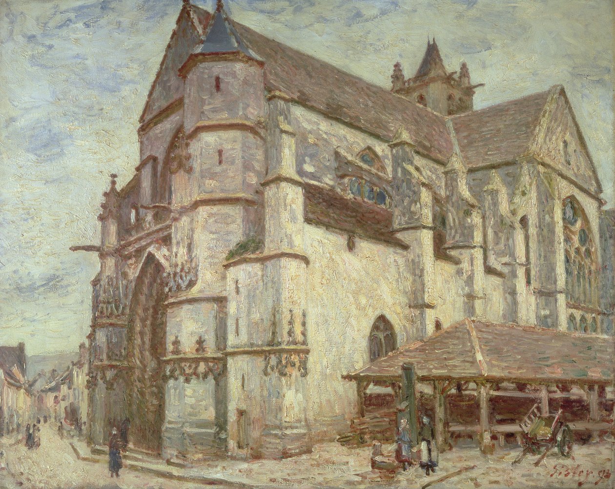 The Church at Moret, Fagyos idő, 1893 alkotó: Alfred Sisley