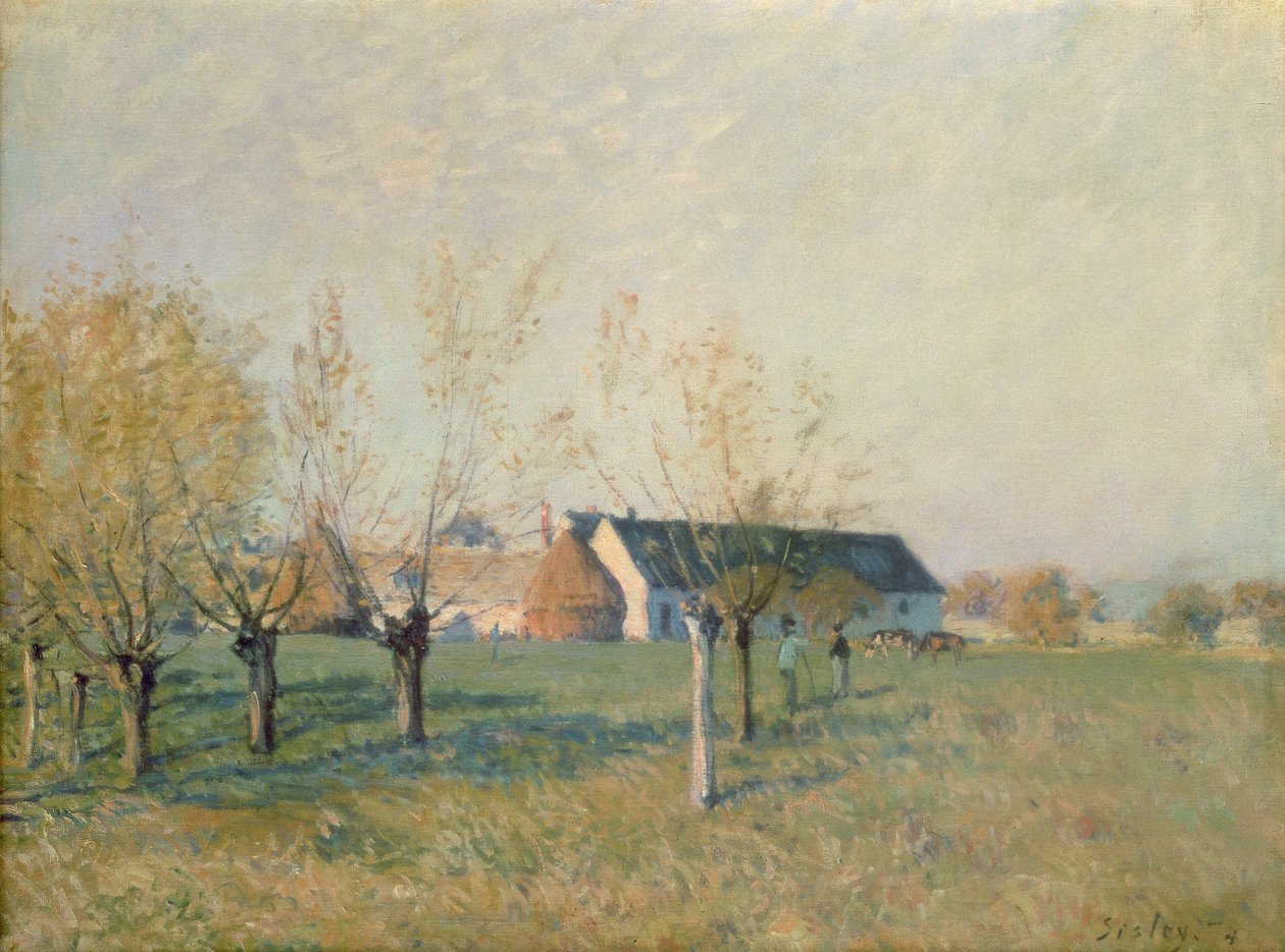 A farm, 1874 alkotó: Alfred Sisley