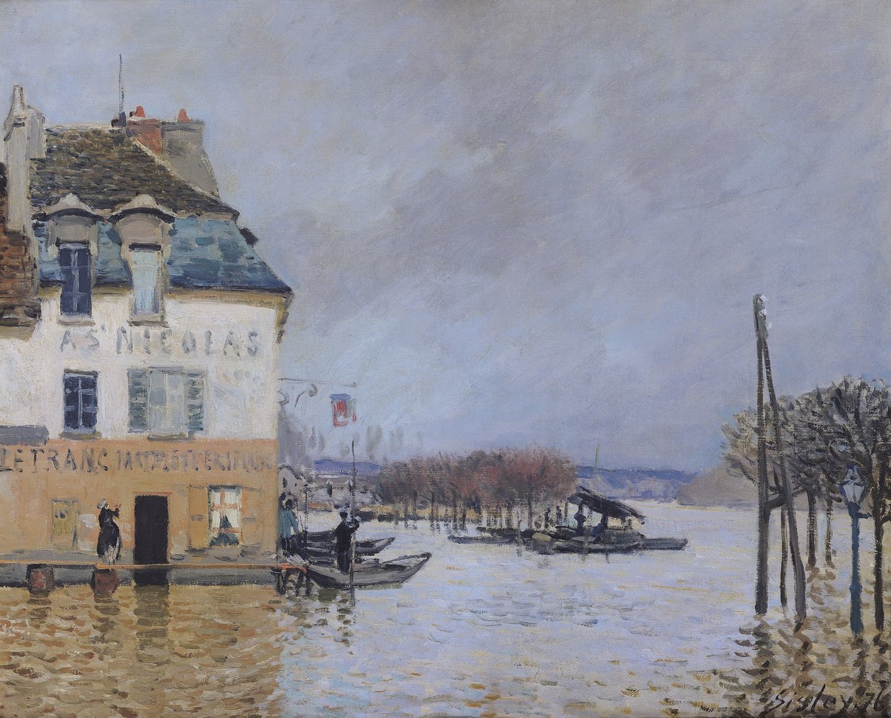 Az árvíz Port-Marlyban, 1876 alkotó: Alfred Sisley
