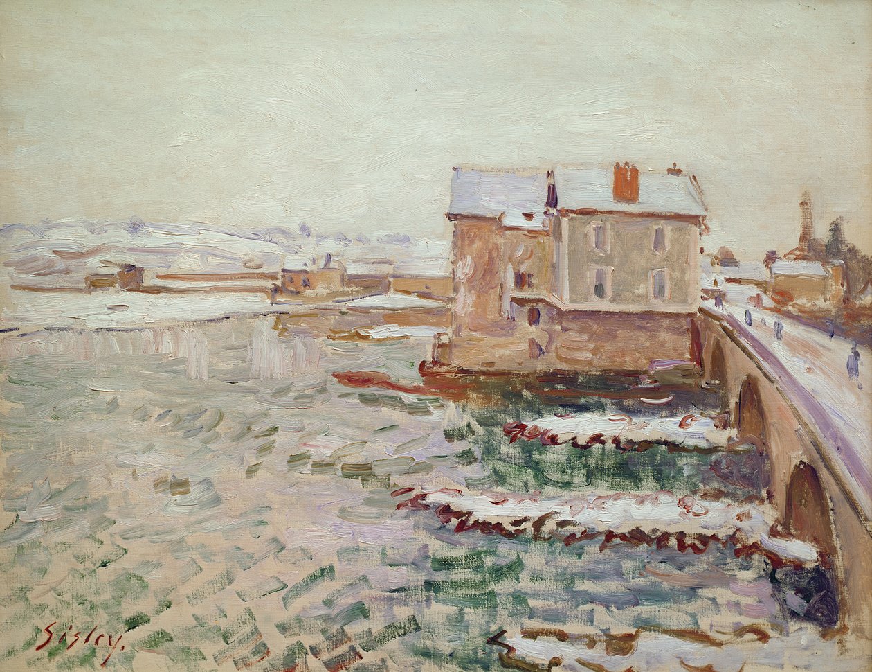 A Moret-híd 1889 telén, 1889 után alkotó: Alfred Sisley