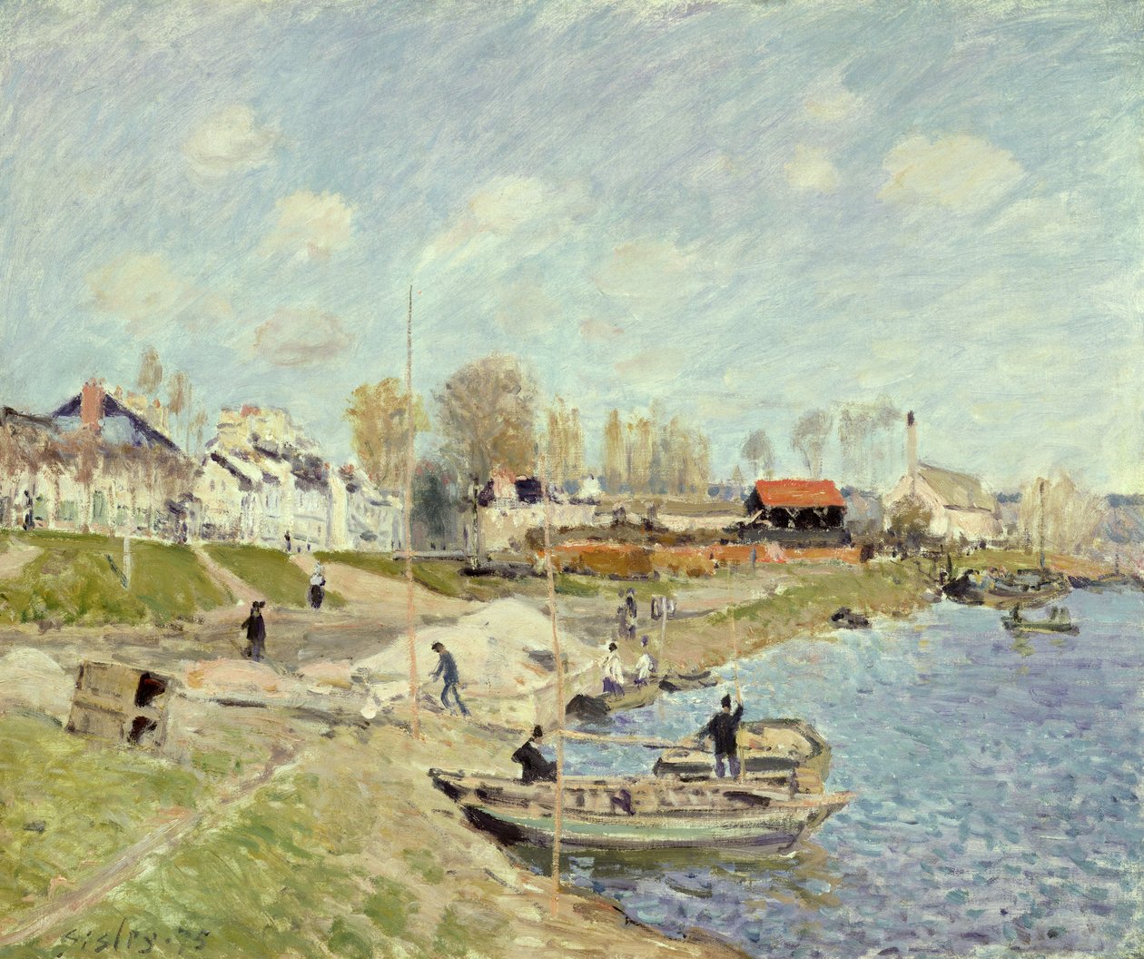 A rakpart Sable-nál Port-Marly közelében, 1875 alkotó: Alfred Sisley