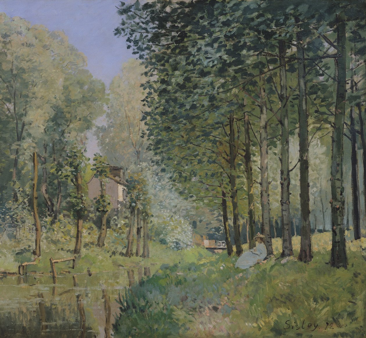 A többi a patak mellett. Az erdő széle, 1872 alkotó: Alfred Sisley