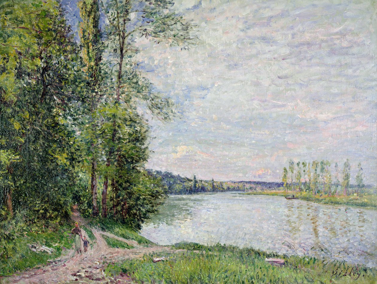 A Riverside Road Veneux-tól Thomery-ig, 1880 alkotó: Alfred Sisley
