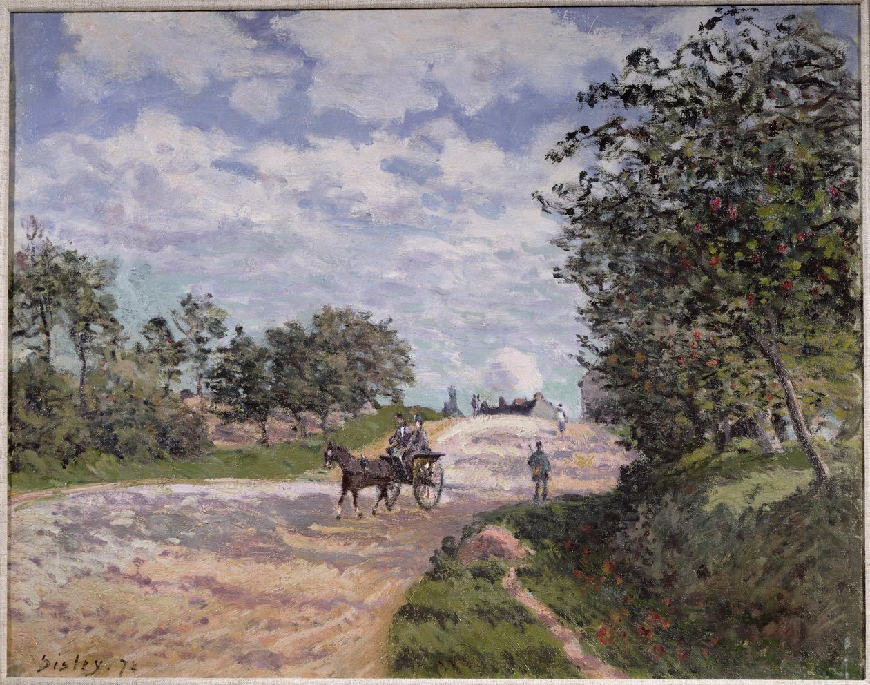 Az út Mantesből Choisy le Roiba, 1872 alkotó: Alfred Sisley