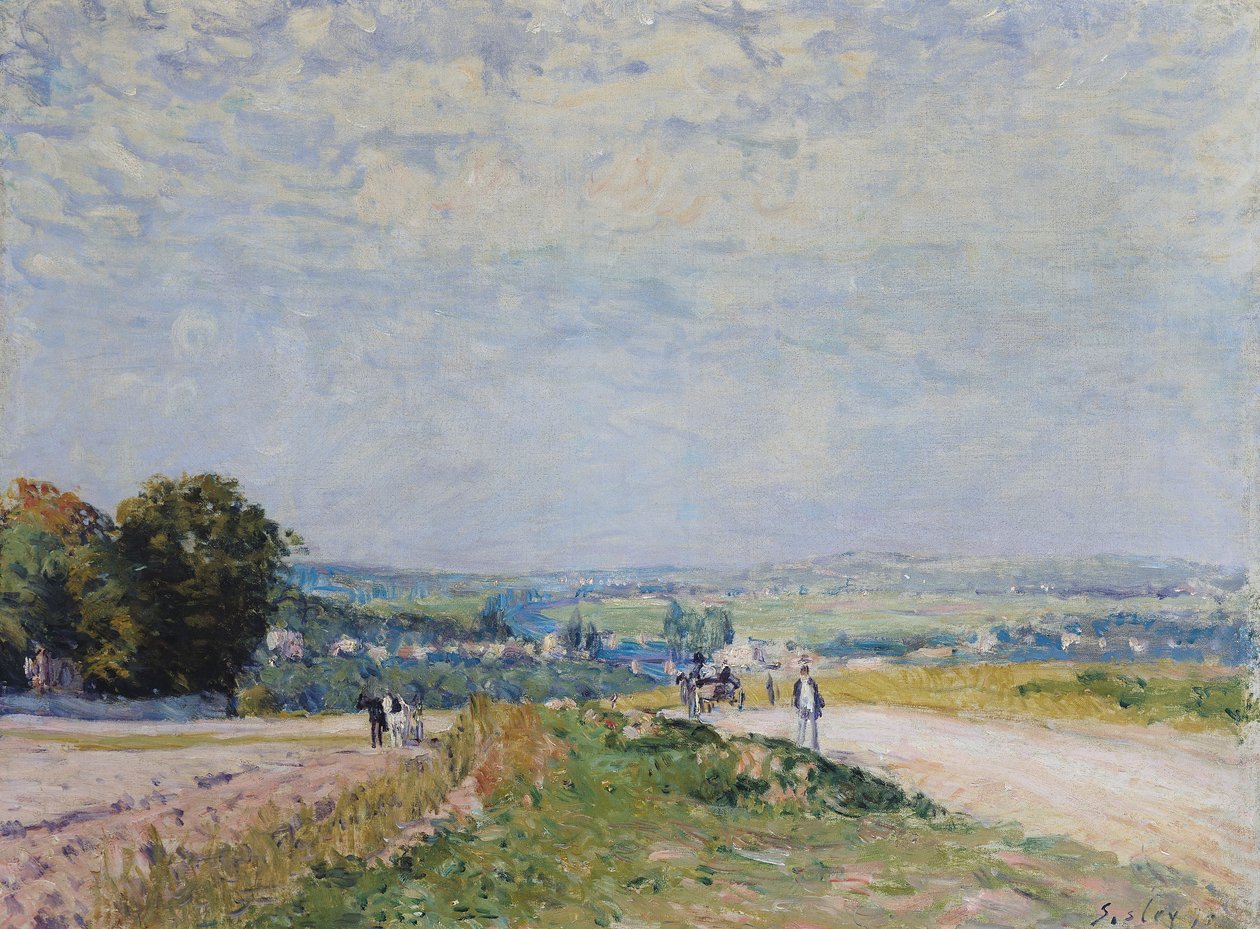 A Montbuissonba vezető út Louveciennes-ben, 1875 alkotó: Alfred Sisley