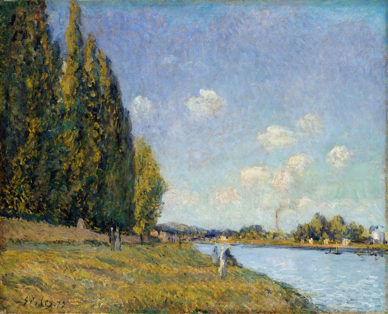 A Szajna Billancourtban, 1879 alkotó: Alfred Sisley