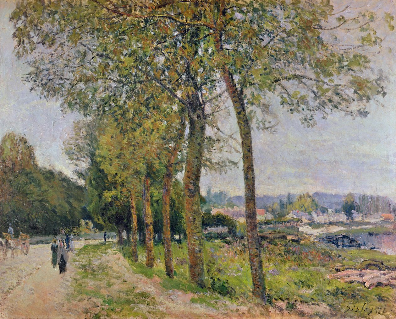 A Szajna Marly-nál, 1876 alkotó: Alfred Sisley