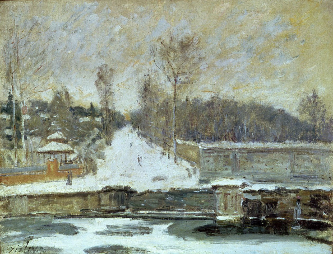 The Watering Place Marly-le-Roiban, 1875 alkotó: Alfred Sisley