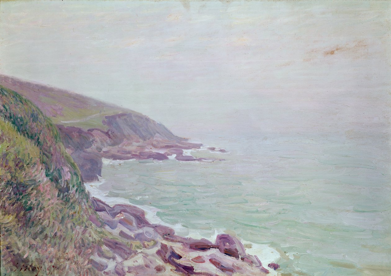 A walesi tengerpart, ködös reggel, 1897 alkotó: Alfred Sisley