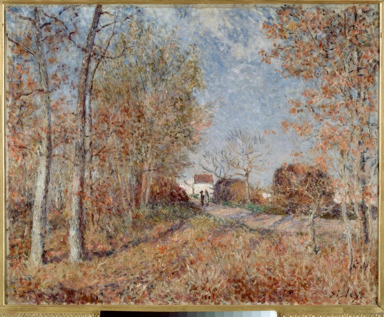 Az erdő egyik sarka Les Sablonsban, mondja Az út az erdő szélére alkotó: Alfred Sisley