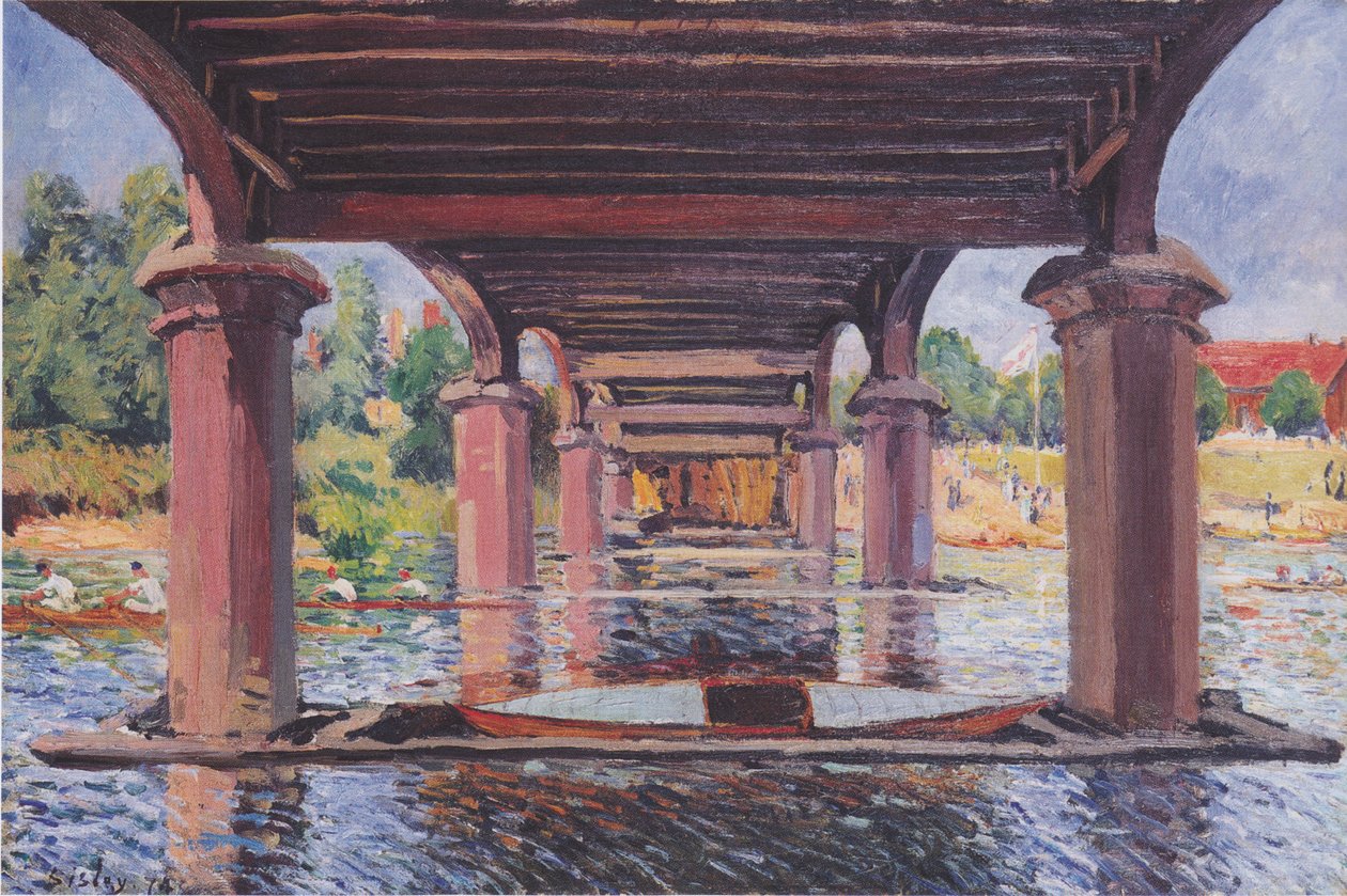 A Hampton Court hídja alatt alkotó: Alfred Sisley