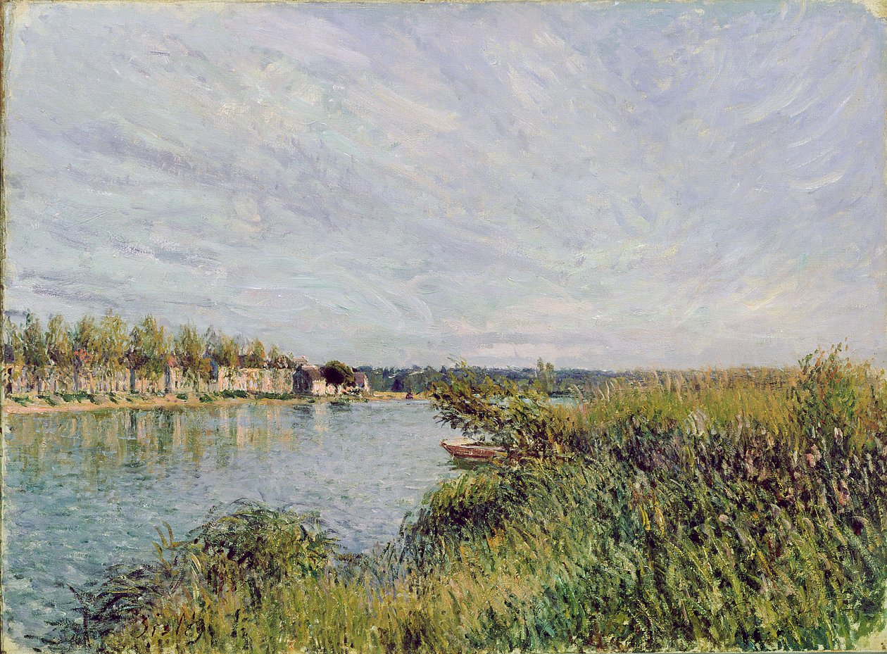Saint-Mammes látképe, 1880 körül alkotó: Alfred Sisley