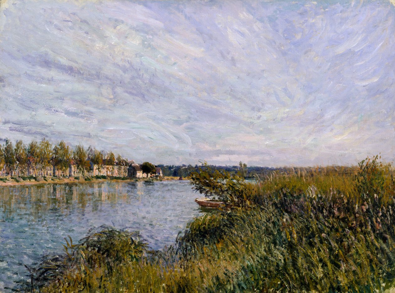 Kilátás a Saint-Mammès-re alkotó: Alfred Sisley