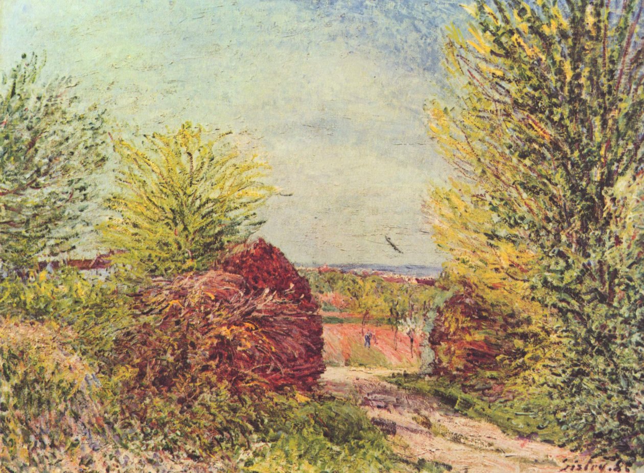 Út Veneux-Nadonban tavasszal alkotó: Alfred Sisley