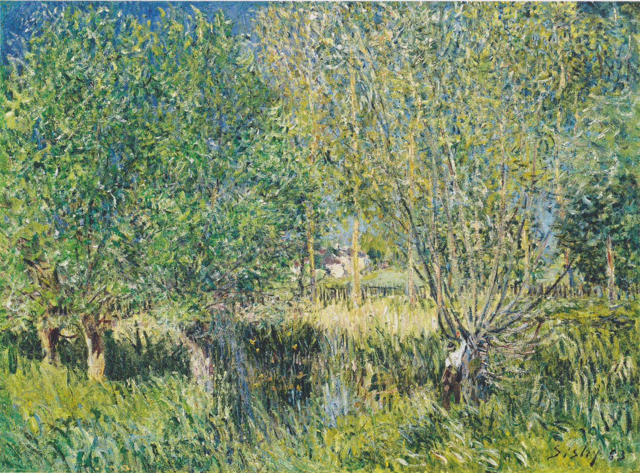 Fűzfák az Orvanne partján alkotó: Alfred Sisley