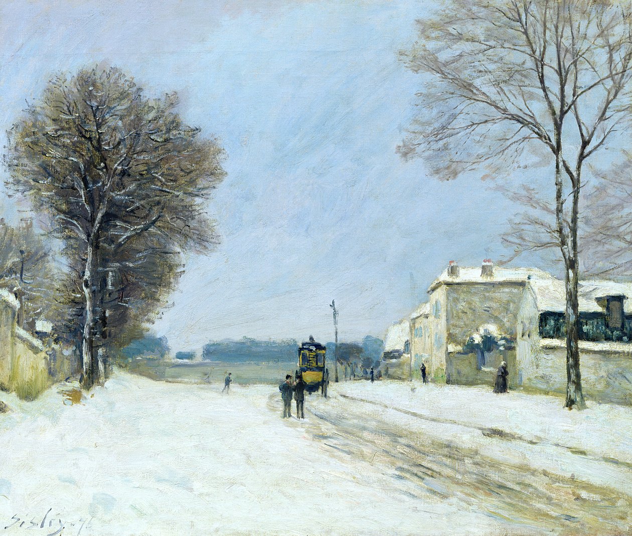 Tél, hóhatás, 1876 alkotó: Alfred Sisley