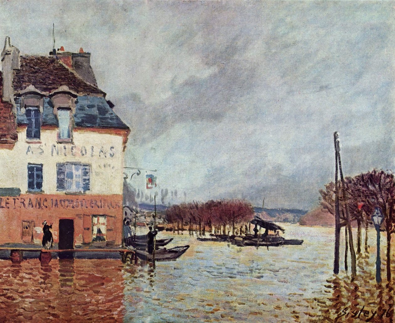 Árvíz Port Marlyban alkotó: Alfred Sisley
