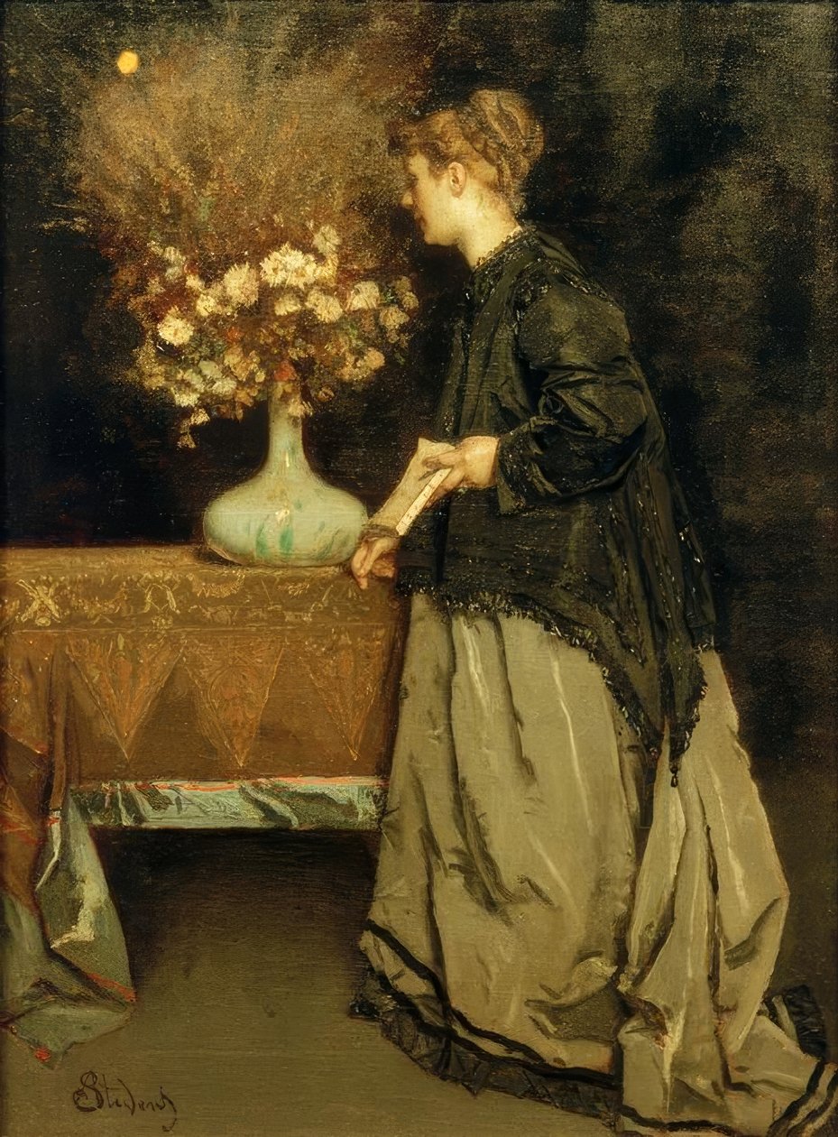 A.Stevens, Herbstblumen alkotó: Alfred Emile Stevens