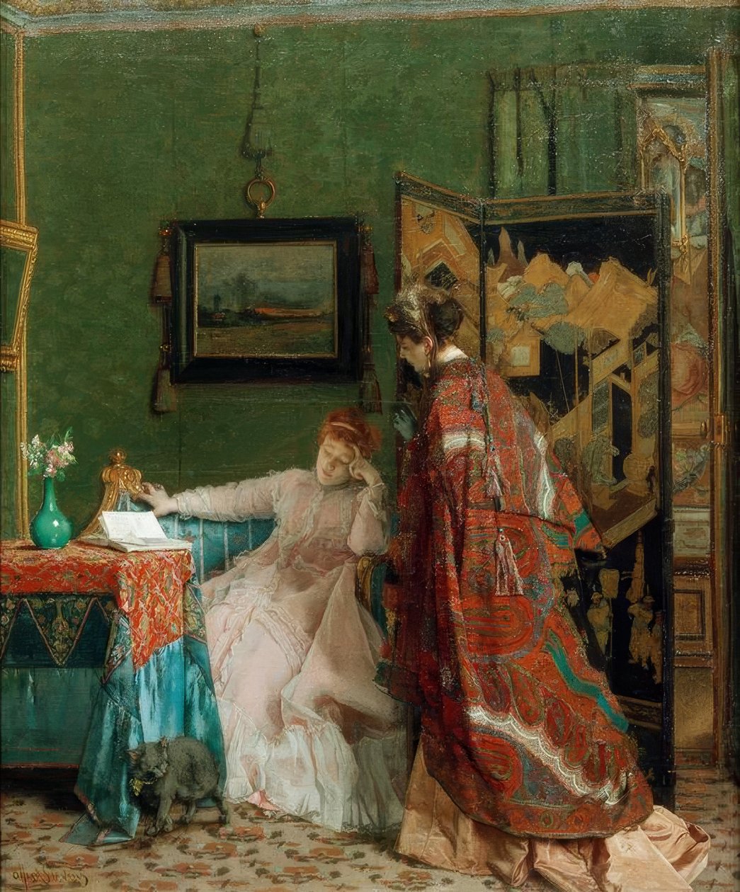 A.Stevens, Nochhalance vagy The Visit alkotó: Alfred Emile Stevens